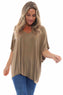 Camelia V-Neck Top Camel