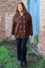Belinda Knitted Cardigan Cocoa Cocoa - Belinda Knitted Cardigan Cocoa