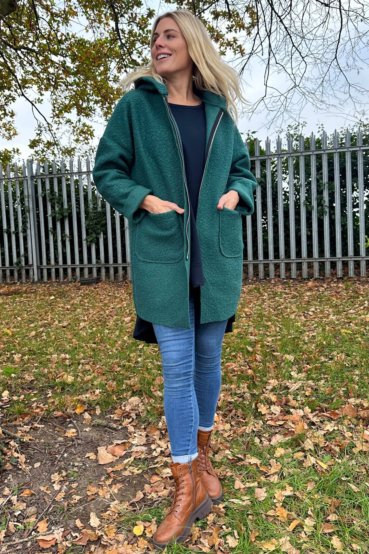 Miranda Boucle Jacket Jade Green