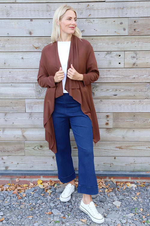 Regan Waterfall Cardigan Nutmeg - Image 2