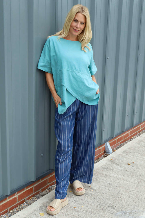 Merle Pocket Linen Top Sage Green - Image 2