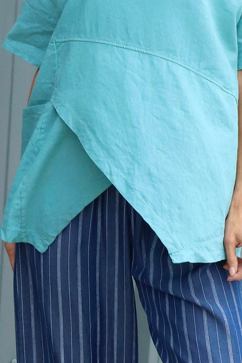 Merle Pocket Linen Top Sage Green - Image 3