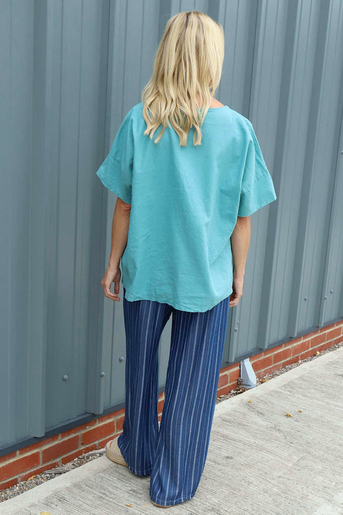 Merle Pocket Linen Top Sage Green - Image 4