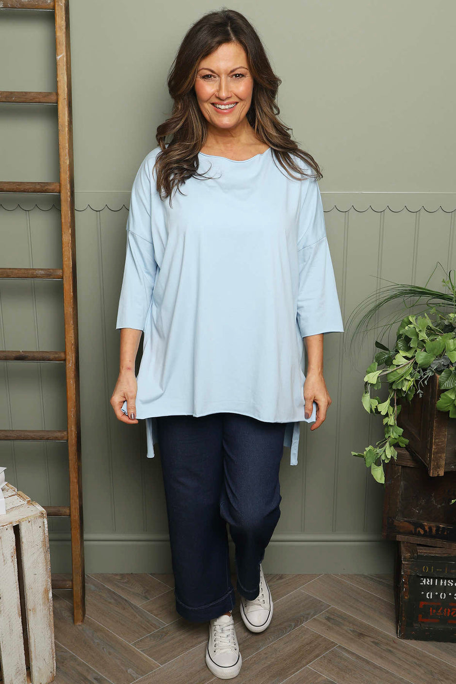 Betty Cotton Top Light Blue