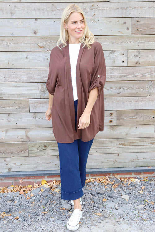 Elissia Knitted Cardigan Cocoa - Image 1