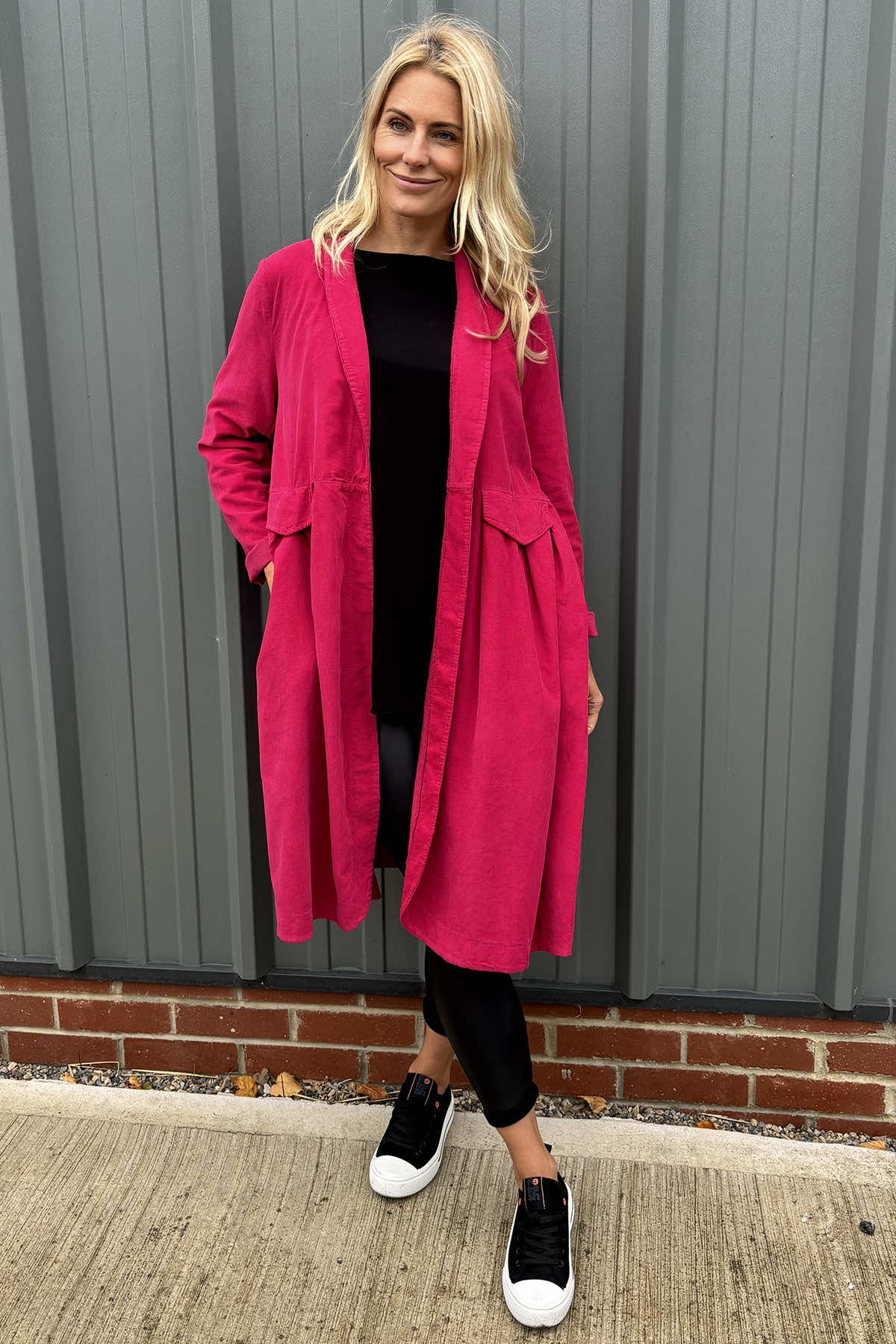 Kapri Fine Cord Jacket Hot Pink