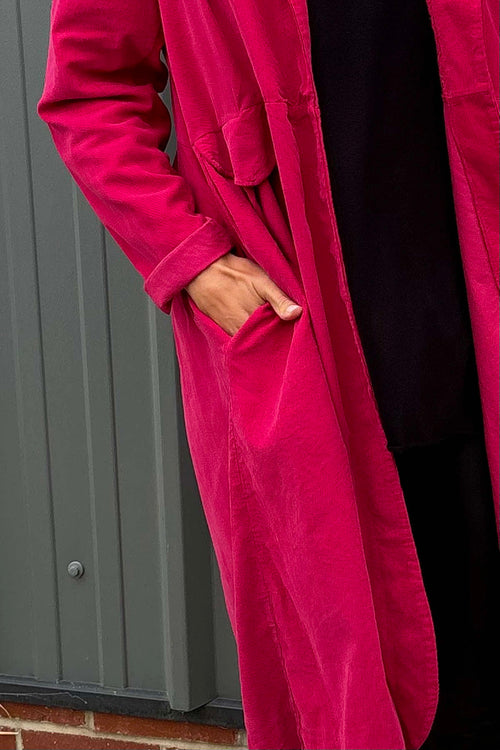 Kapri Fine Cord Jacket Hot Pink - Image 3