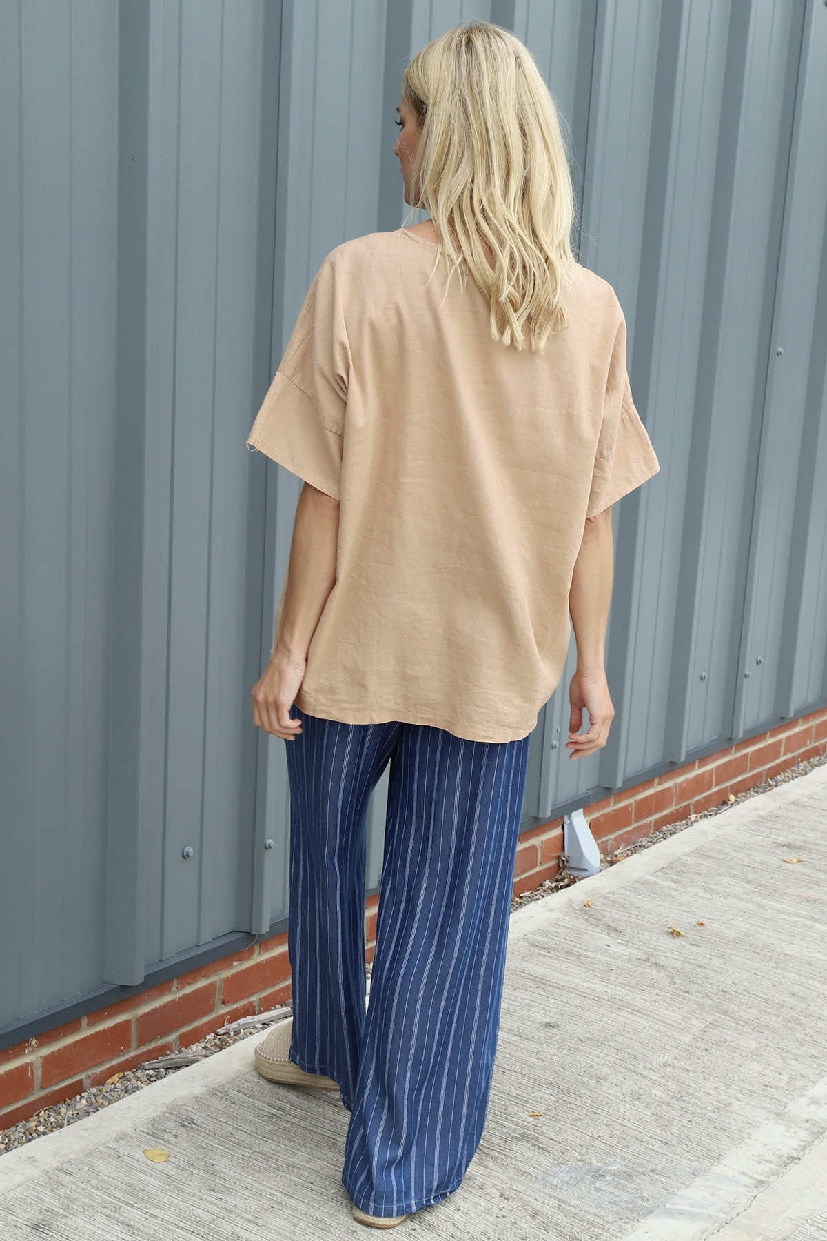 Merle Pocket Linen Top Camel