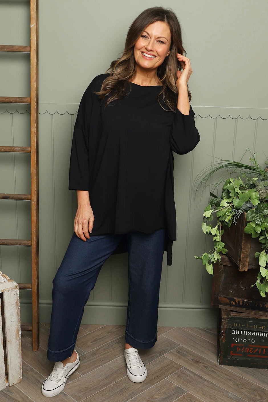 Betty Cotton Top Black