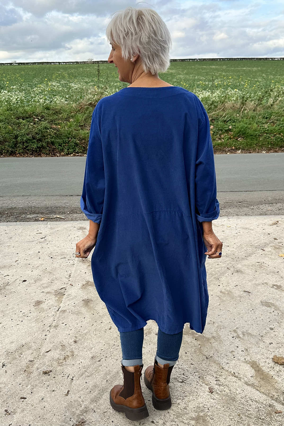 Junia Needlecord Tunic Royal Blue