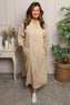 Reese Button Linen Dress Camel