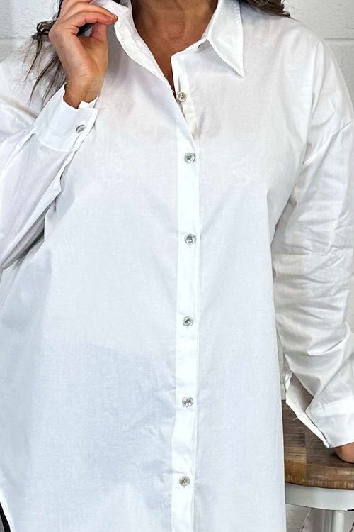 Nyla Cotton Shirt White - Image 3