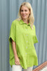Theodora Crochet Detail Shirt Olive