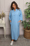 Reese Button Linen Dress Powder Blue