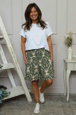 Kyler Print Shorts Khaki Khaki - Kyler Print Shorts Khaki