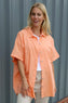 Theodora Crochet Detail Shirt Orange