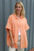 Theodora Crochet Detail Shirt Orange