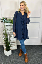 Dorota Shirt Tunic Navy Navy - Dorota Shirt Tunic Navy