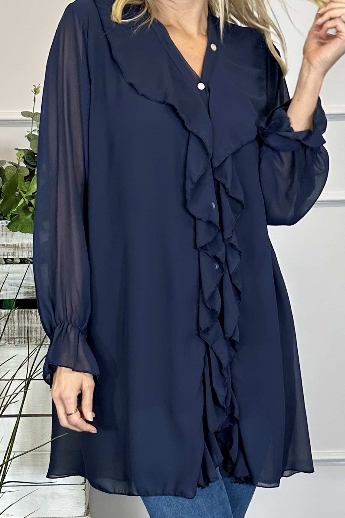 Dorota Shirt Tunic Navy