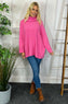 Jude Polo Neck Knitted Jumper Fuchsia