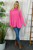 Jude Polo Neck Knitted Jumper Fuchsia