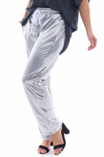 Marcie Sequin Stripe Trousers Grey Grey - Marcie Sequin Stripe Trousers Grey