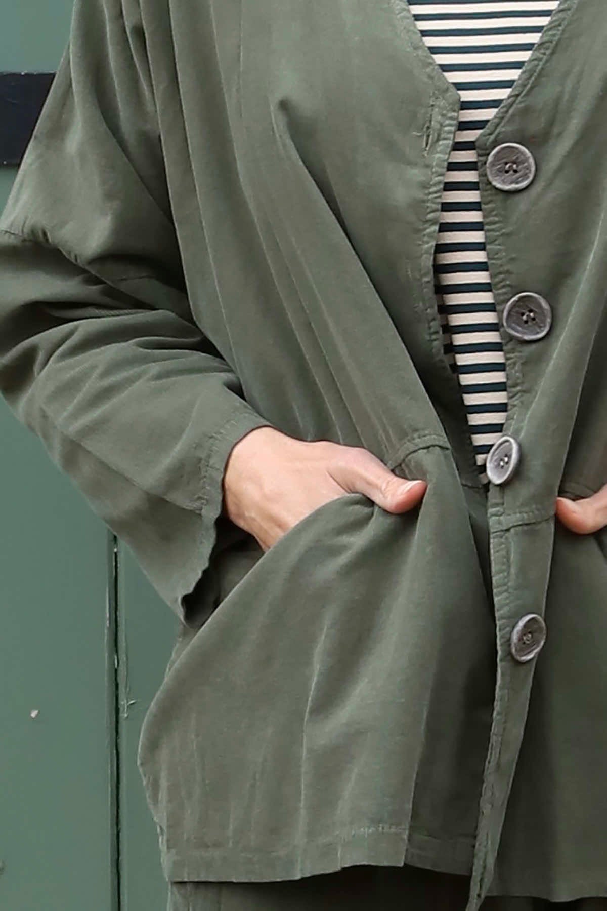 Kristen Needlecord Jacket Khaki