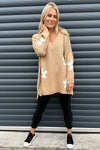 Valerie Flower Knitted Jumper Camel