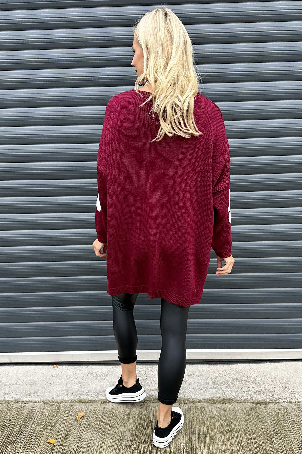 Valerie Flower Knitted Jumper Wine