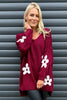 Valerie Flower Knitted Jumper Wine