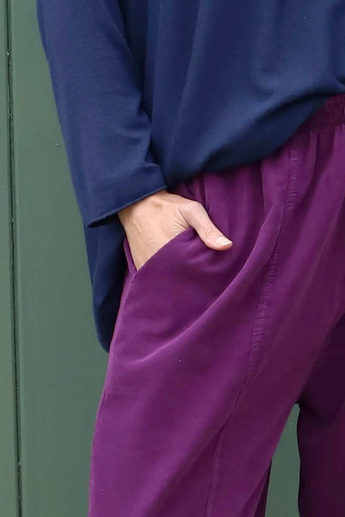 Poppy Needlecord Trousers Berry - Image 3