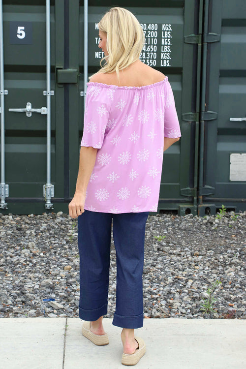 Elari Print Top Lilac - Image 4