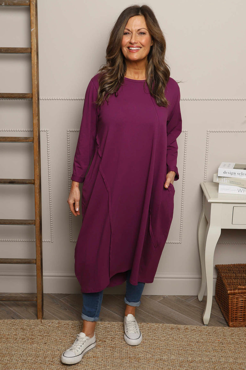 Alina Cotton Dress Purple
