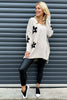 Valerie Flower Knitted Jumper Stone