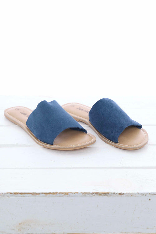 Rosa Leather Sandals Blue - Image 3