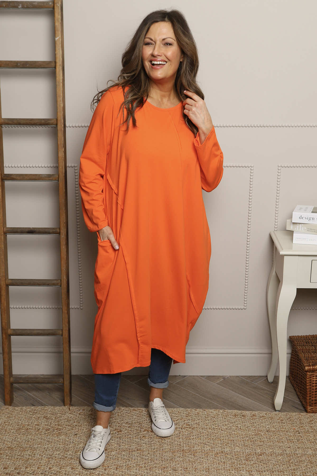 Alina Cotton Dress Orange