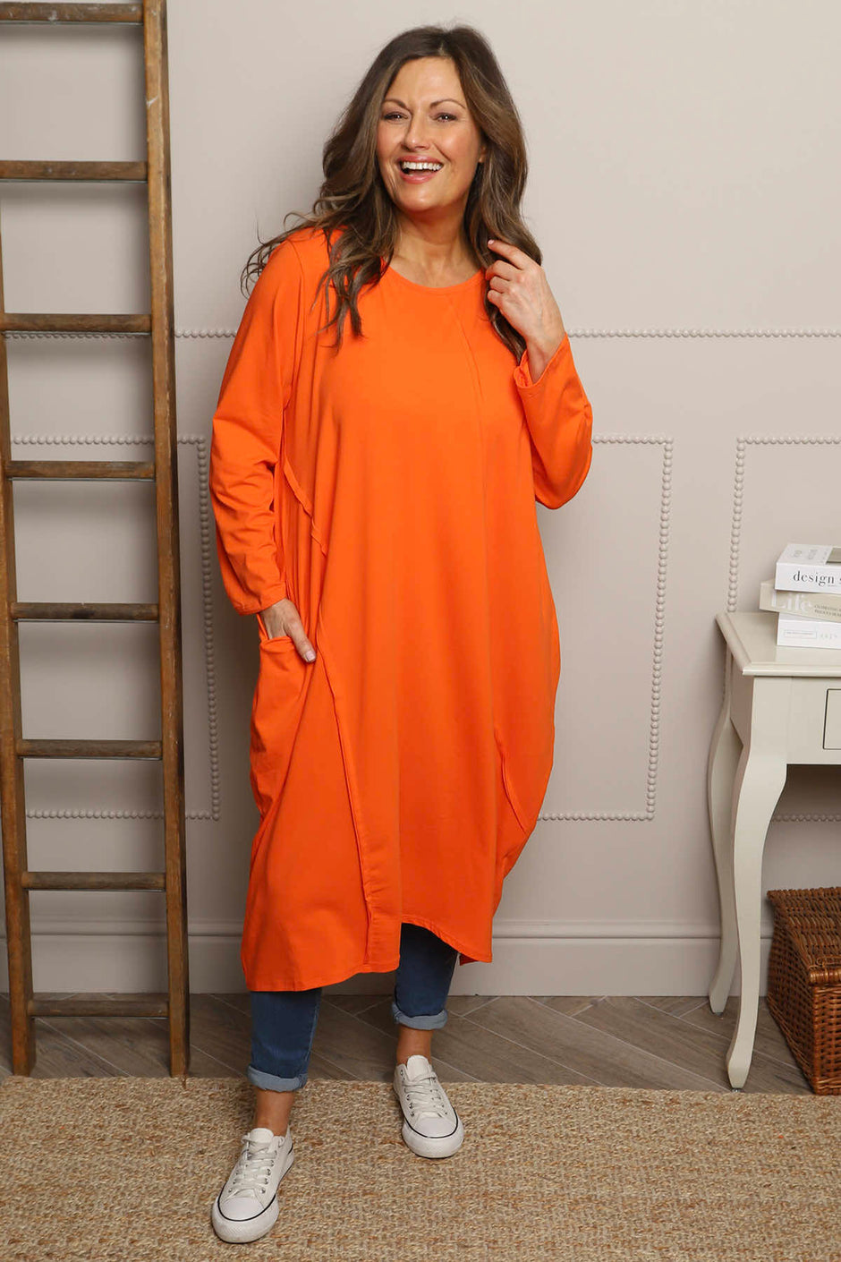 Alina Cotton Dress Orange