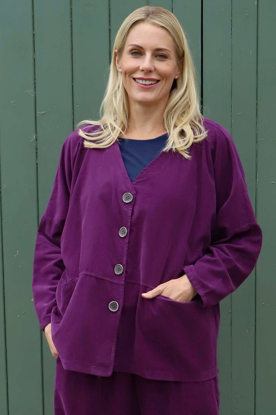 Kristen Needlecord Jacket Purple