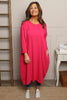 Alina Cotton Dress Fuchsia