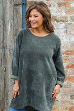 Ethel Cord Tunic Khaki Khaki - Ethel Cord Tunic Khaki
