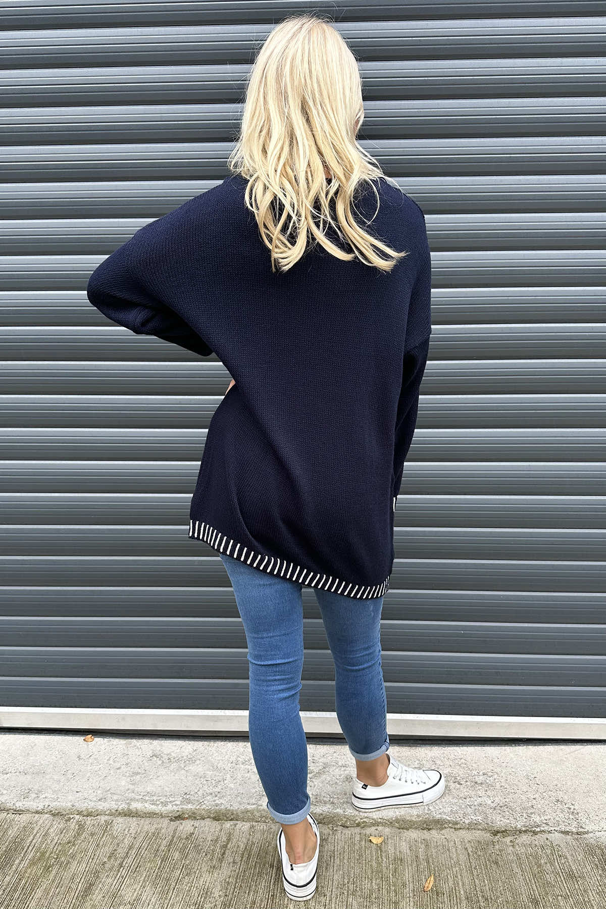 Harper Knitted Jumper Navy