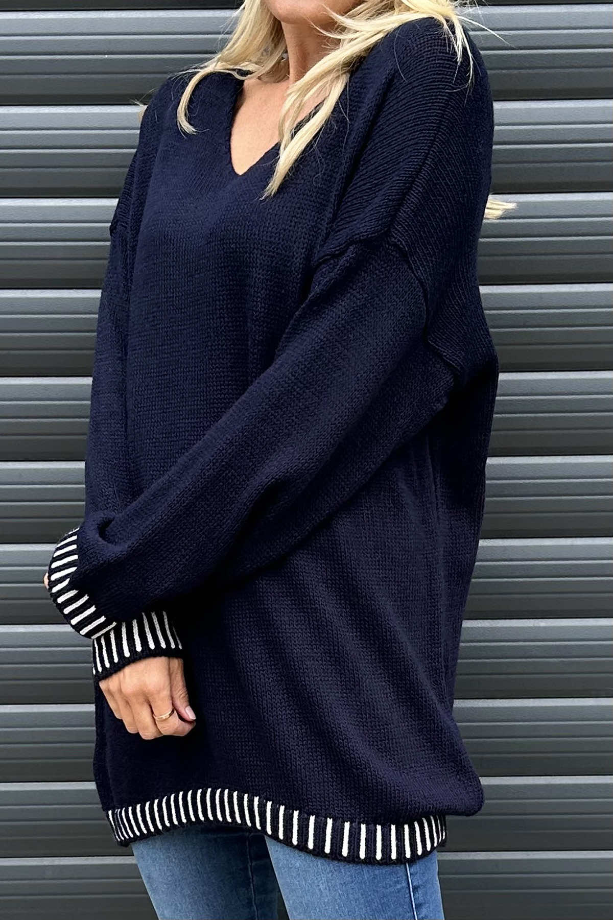 Harper Knitted Jumper Navy