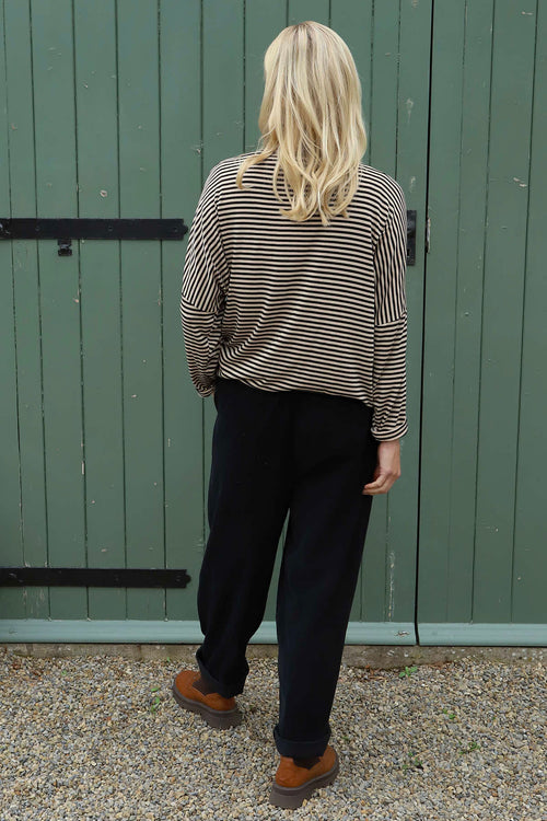 Poppy Needlecord Trousers Black - Image 4