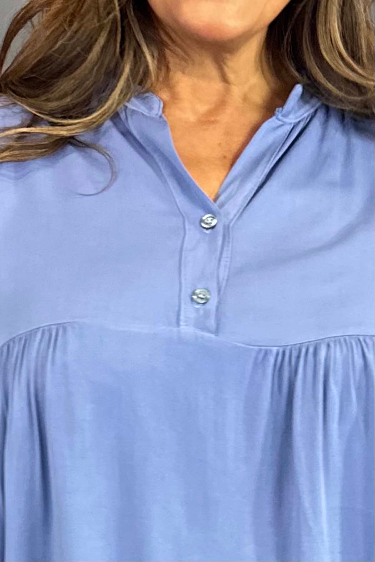 Aubrielle Smock Top Blue