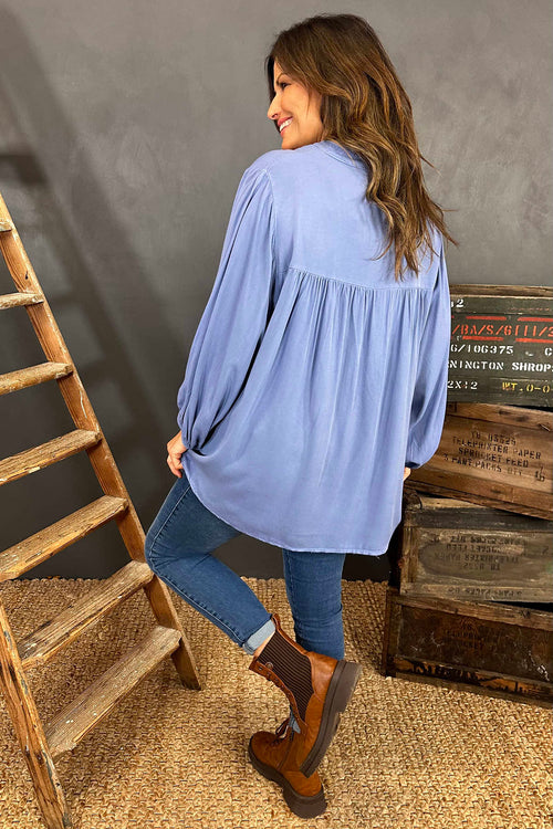 Aubrielle Smock Top Blue - Image 4