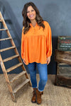 Aubrielle Smock Top Orange