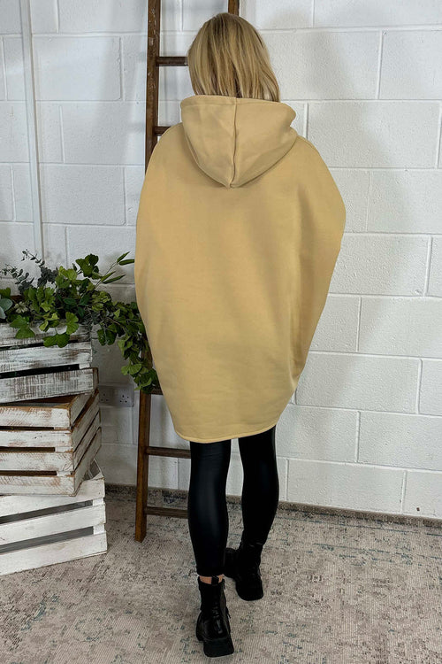 Nicola Hooded Cotton Top Stone - Image 4