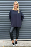 Betty Cotton Top Navy