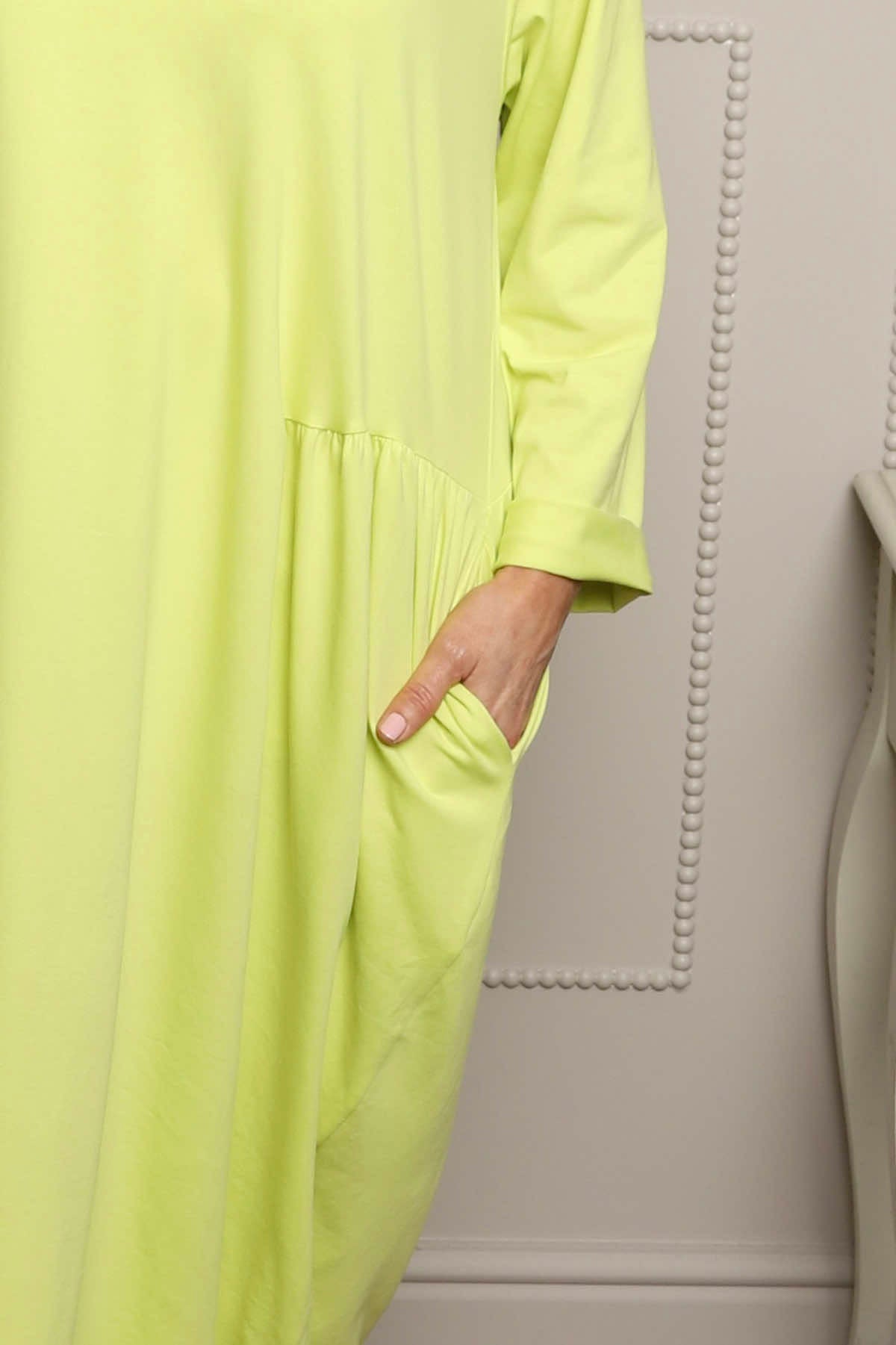 Kayleigh Long Sleeve Cotton Dress Yellow