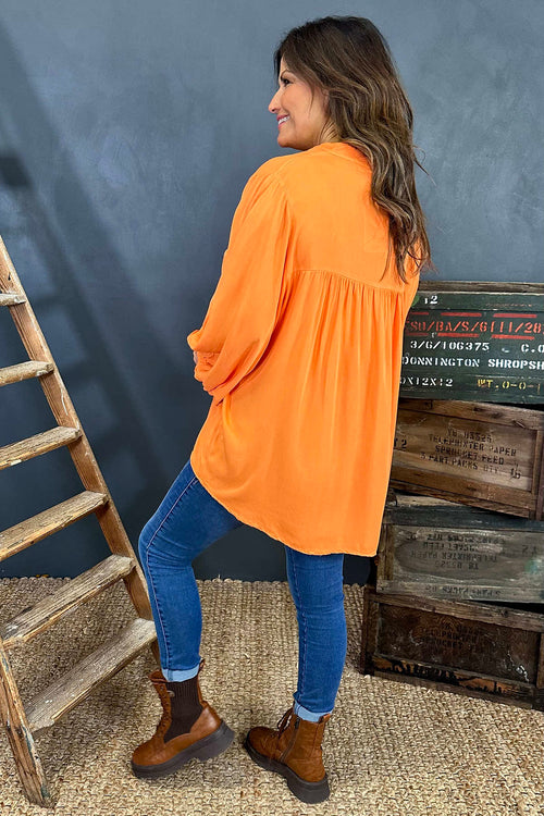 Aubrielle Smock Top Orange - Image 4